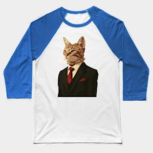 gentleman cat Baseball T-Shirt